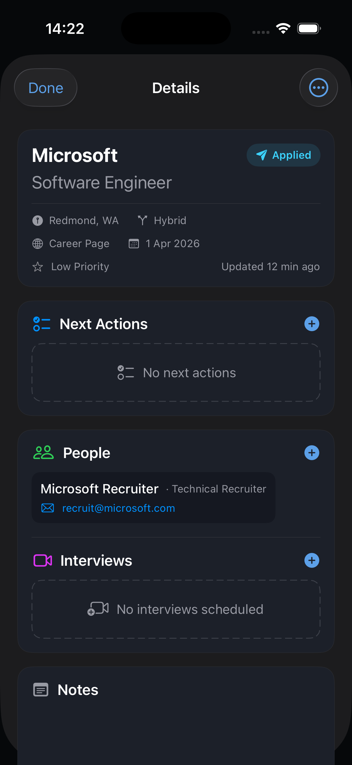 Application detail